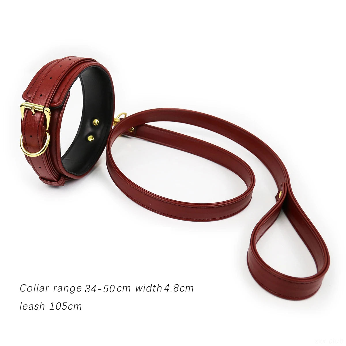 Leather Collar With Leash