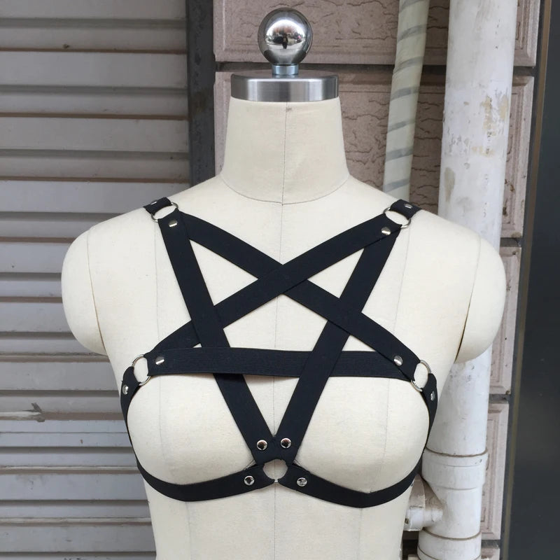 Underwear Pentagram Punk Harness Cage