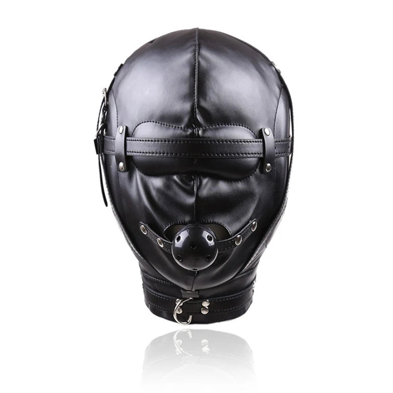 BDSM Bondage Mask With hollow Mouth Gag