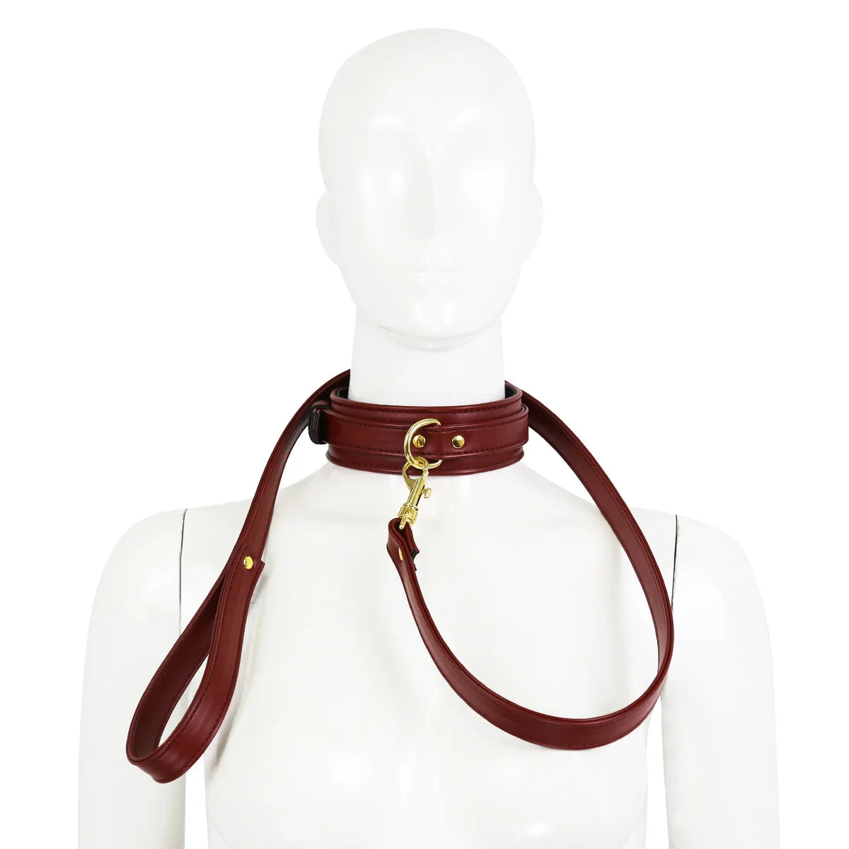 Leather Collar With Leash