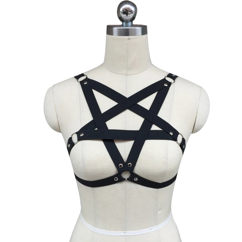 Underwear Pentagram Punk Harness Cage