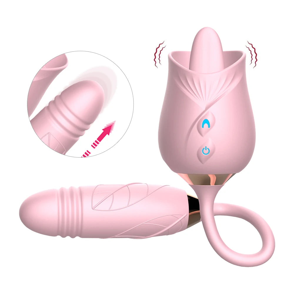 Rose G-spot Vibrator 10 Speed Clitoral Sucking Stimulation