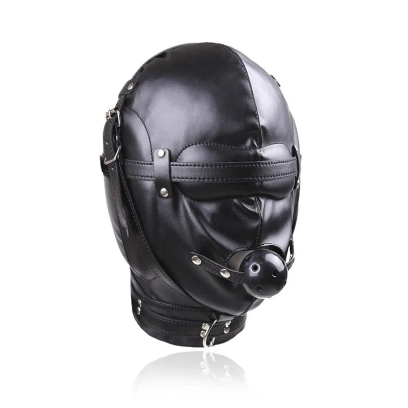 BDSM Bondage Mask With hollow Mouth Gag