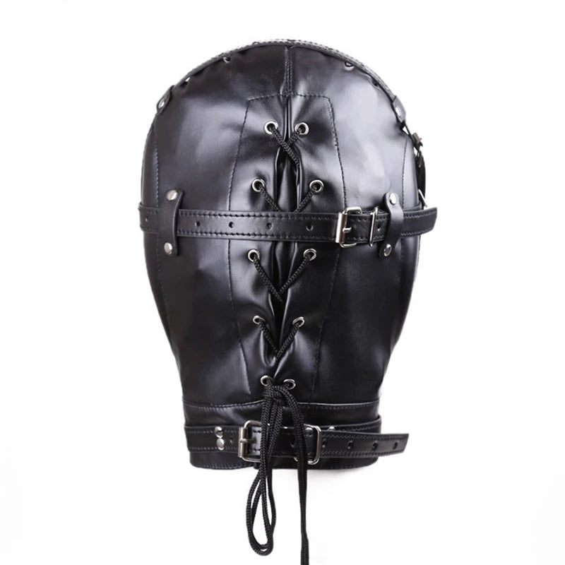 BDSM Bondage Mask With hollow Mouth Gag