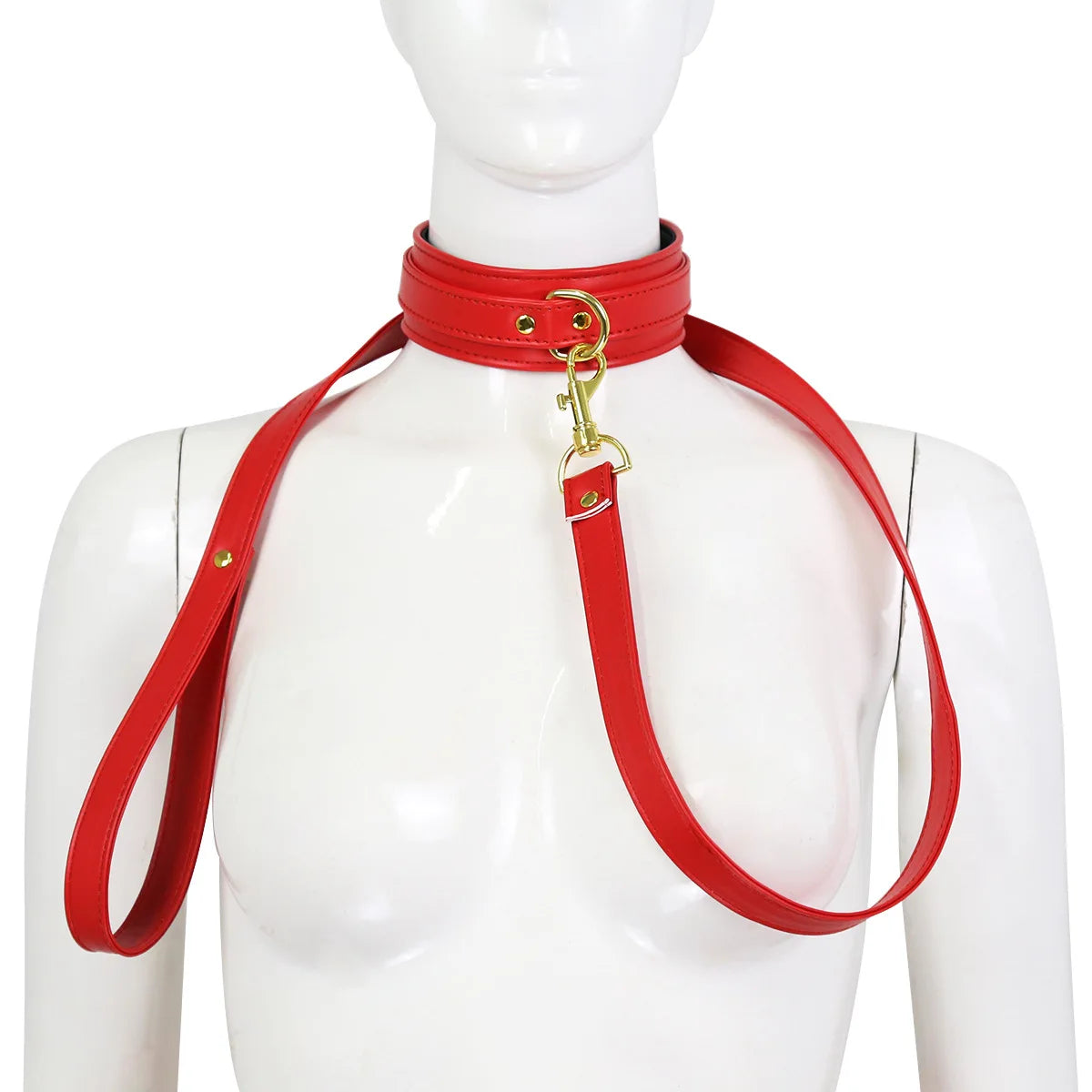 Leather Collar With Leash