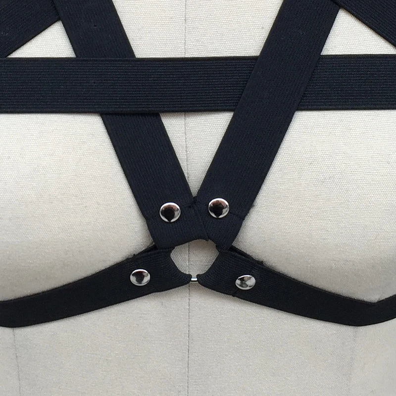 Underwear Pentagram Punk Harness Cage