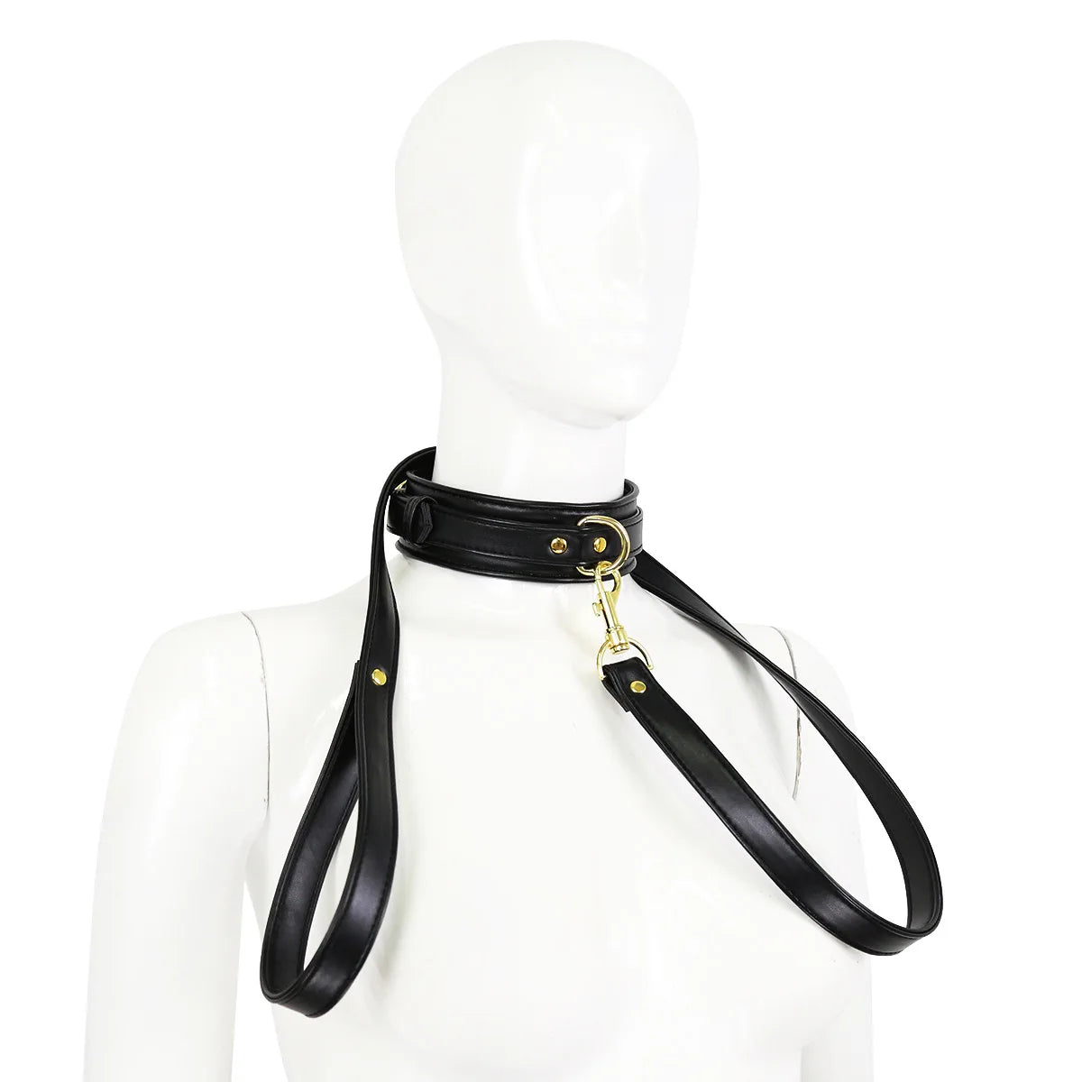 Leather Collar With Leash