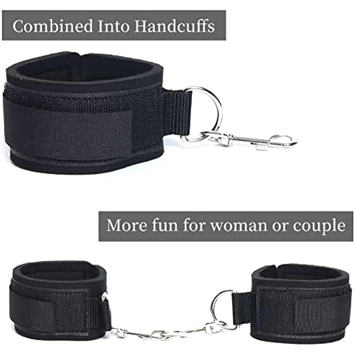 BDSM Restraint Fetish Bed Bondage Handcuffs Ankle Cuffs