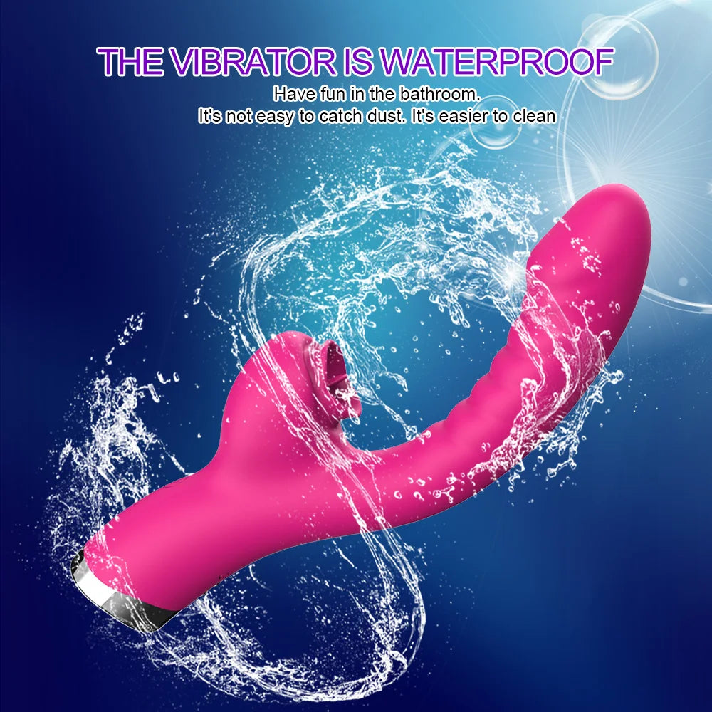 2 in 1. Tungeslikkende + Vibrator