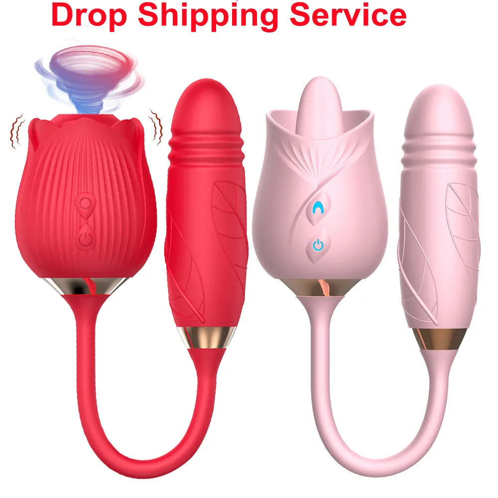 Rose G-spot Vibrator 10 Speed Clitoral Sucking Stimulation