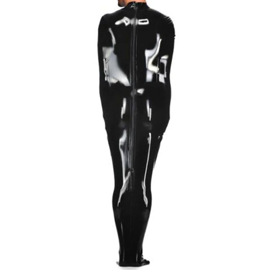 Sexy Erotic Adult Lingerie Men Male Latex Handmade Tight  Catsuits