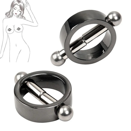 Metal Strong Magnetic Nipple Clamps Clips Stimulator