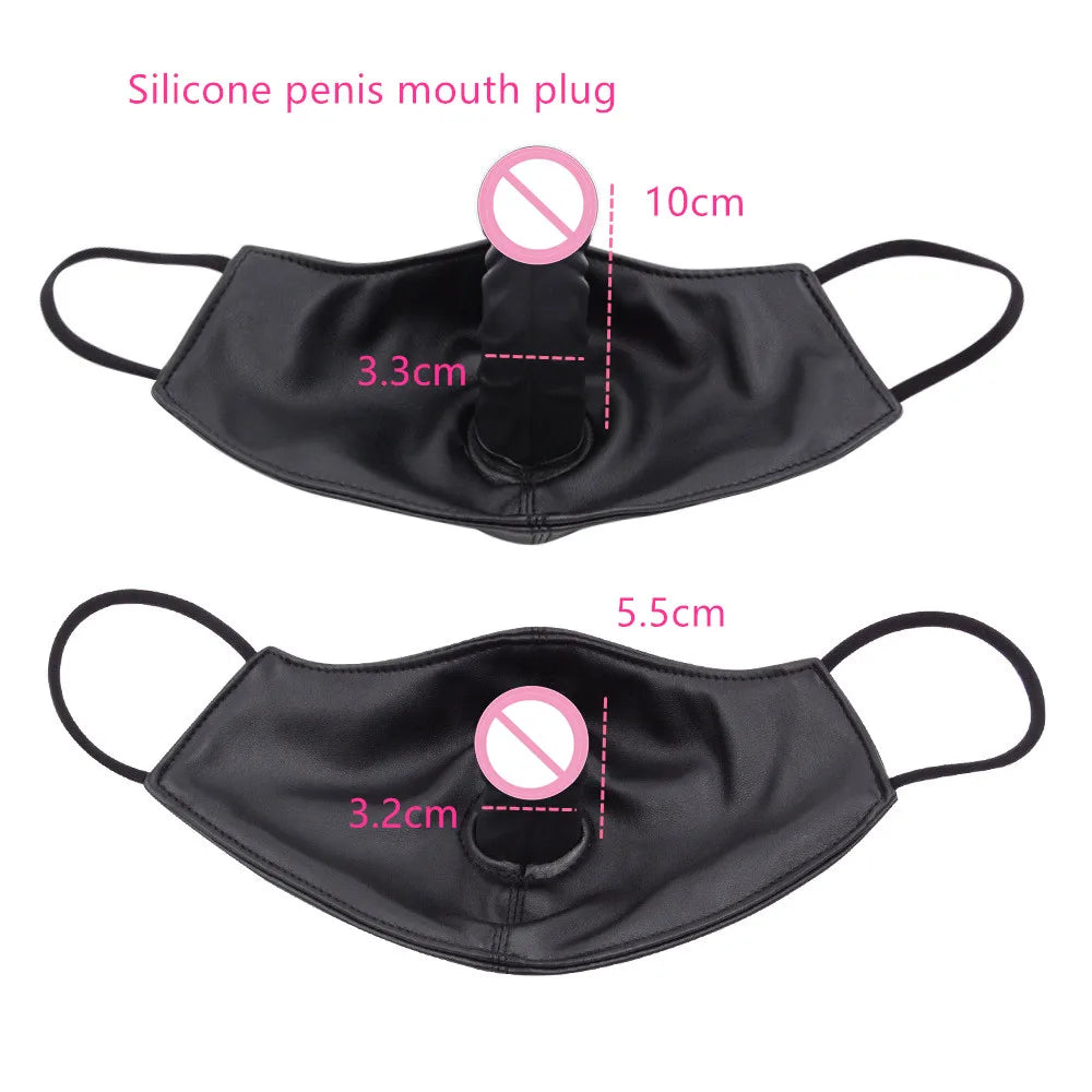 Penis Mask Silicone Dildo Gag Mask