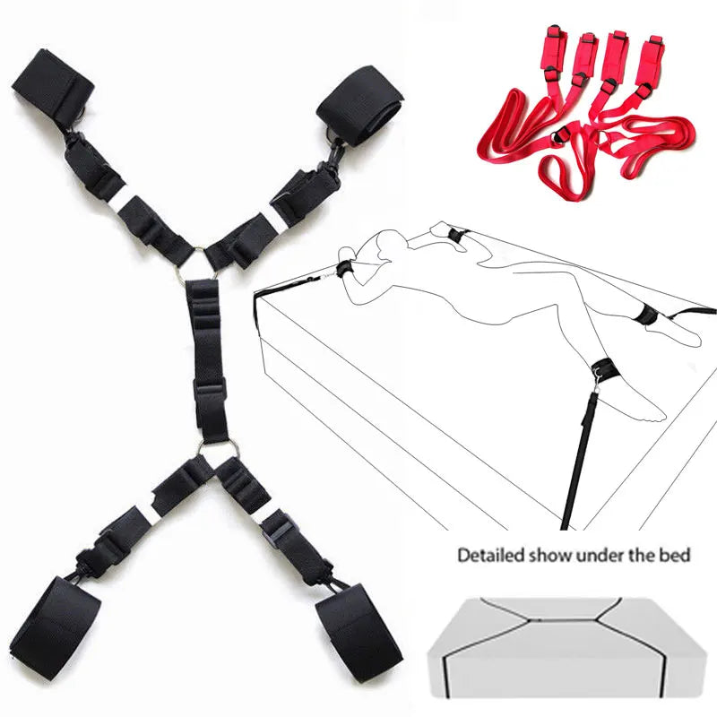 Binding Bondage Hand And Foot Cuffs Conditioning Sex  Split Leg Straps