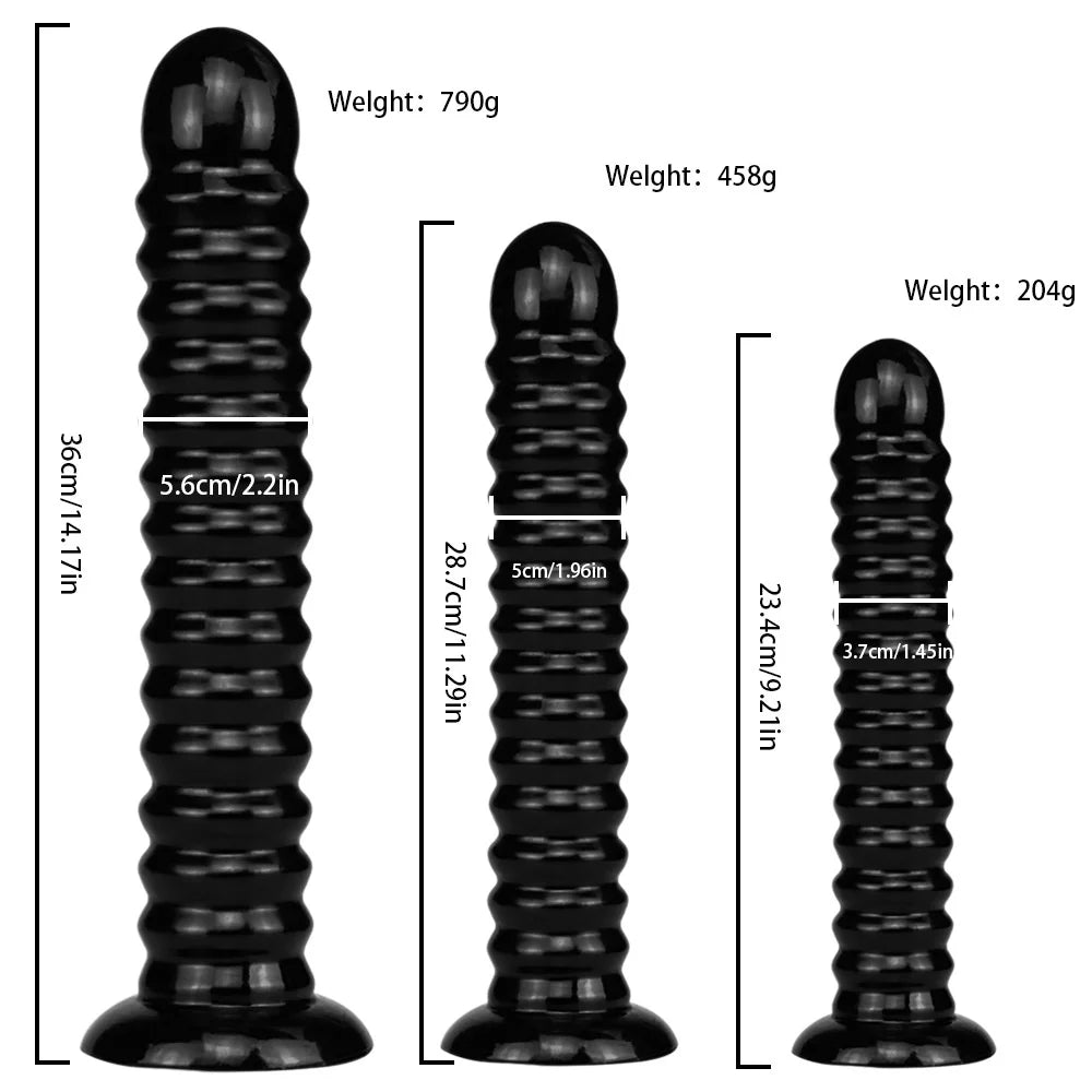 Gele dildo med sugekopp i tre forskjellige størrelser