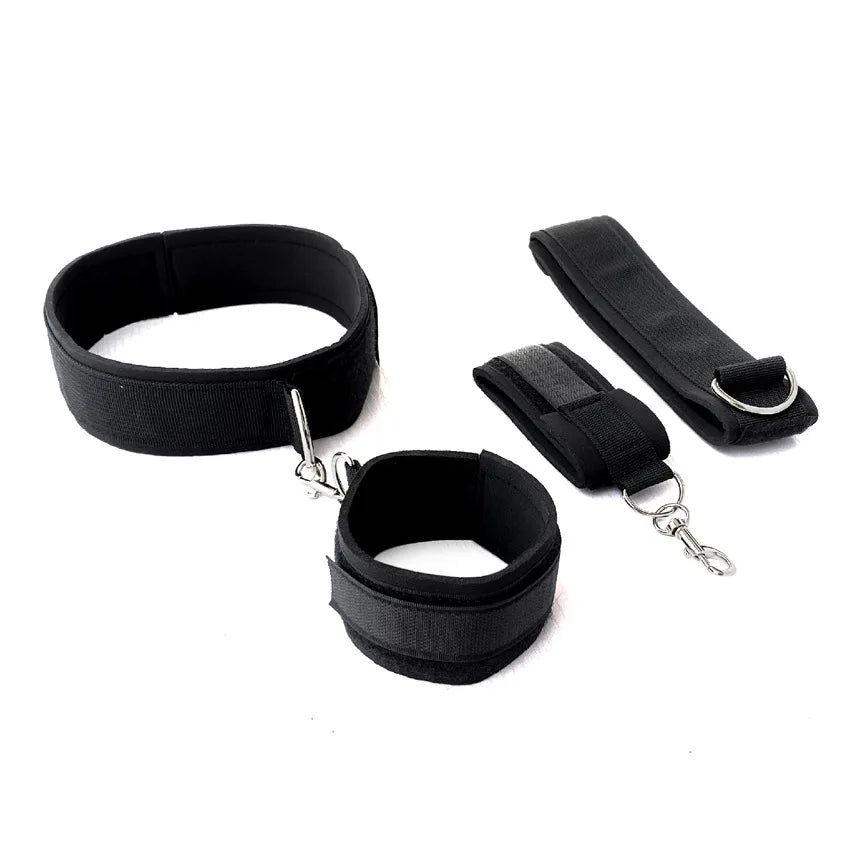 BDSM Restraint Fetish Bed Bondage Handcuffs Ankle Cuffs