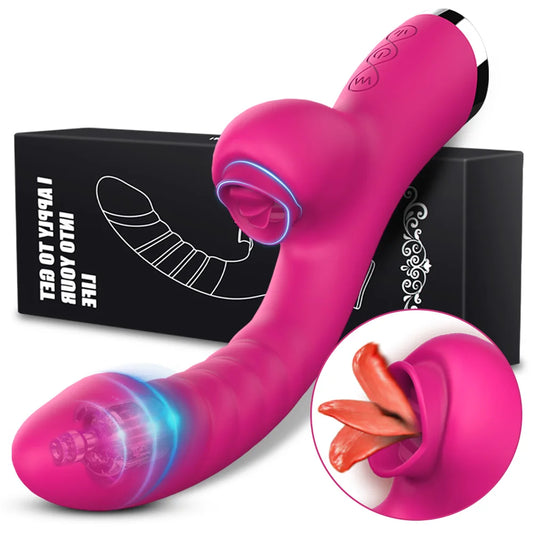 2 in 1. Tungeslikkende + Vibrator