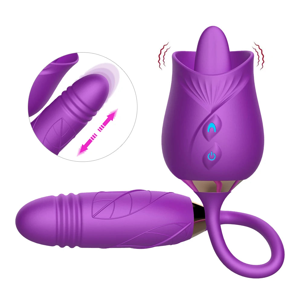 Rose G-spot Vibrator 10 Speed Clitoral Sucking Stimulation