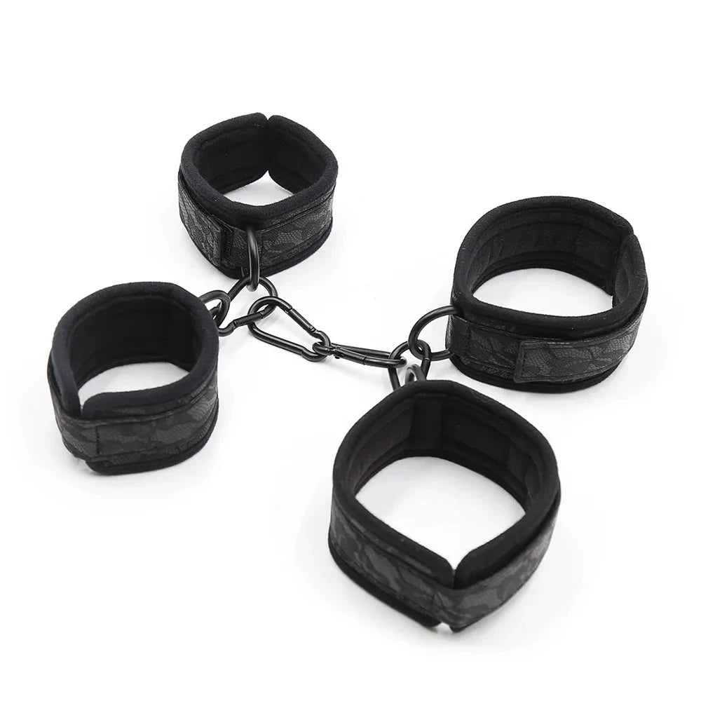 Metal Spreader Bar Bondage Equipment Restraints Handcuffs Ankle Cuffs