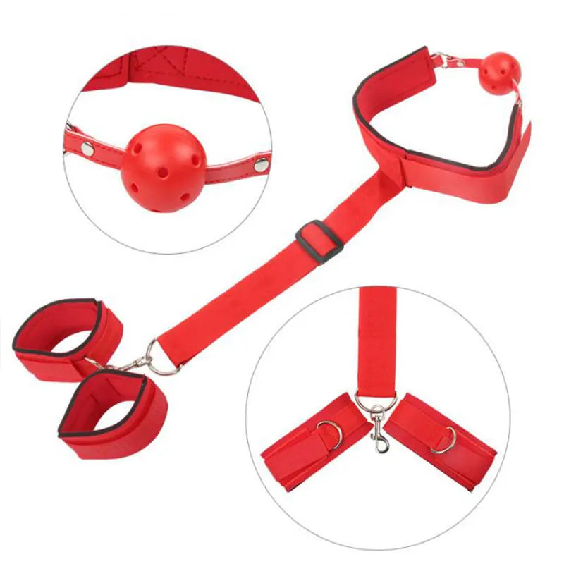 Sex Toys For Woman Handcuffs & Ankle Cuffs Restraints Mouth Gag